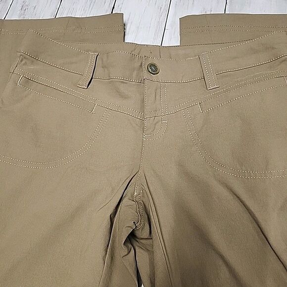 Athleta Active Hiking Pants Zip/Drawstring Tie Mesh Lined Pockets Flare Size 4P - Picture 14 of 14